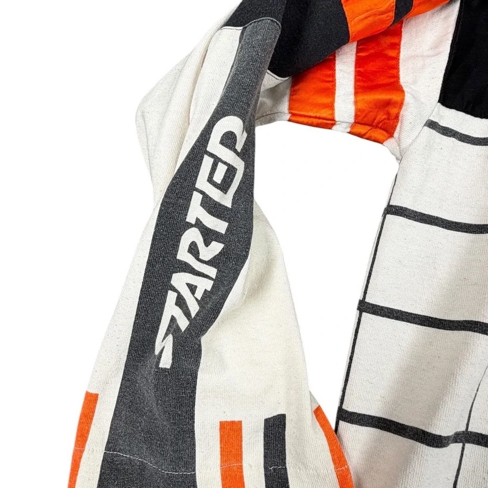 90s Starter Philadelphia Flyers Cotton Jersey Mens L White NHL Grid Long Sleeve